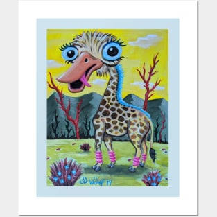 Freaky Giraffe Posters and Art